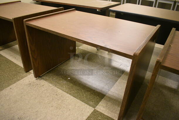 3 Wood Pattern Tables. 42x29.5x27. 3 Times Your Bid! (north basement 004b) - Image 3 of 4