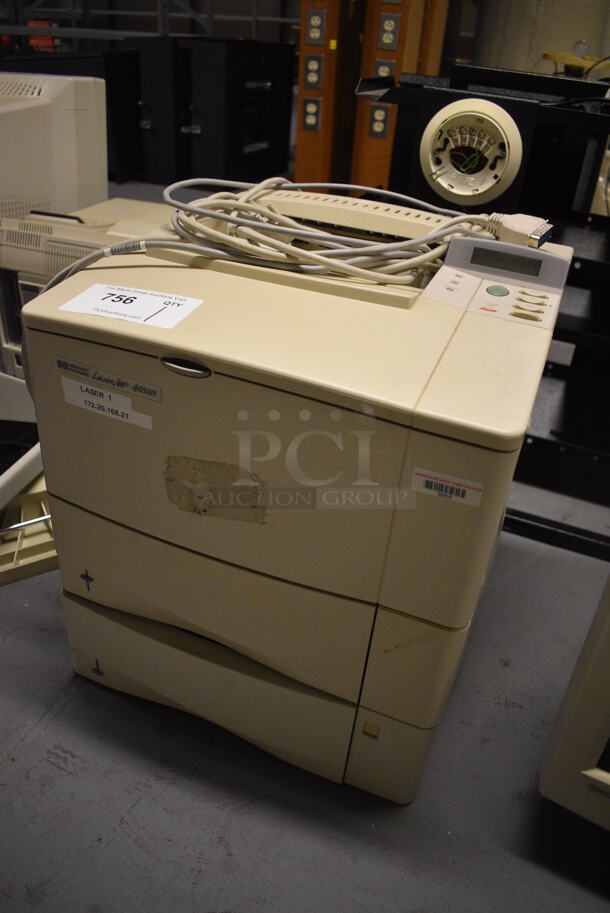 HP LaserJet 4050N Countertop Printer. 15.5x16.5x19. (south basement 012) - Image 2 of 5
