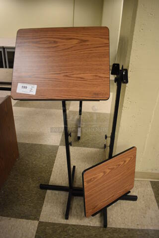 2 Wood Pattern Stands. 20x21x49. 2 Times Your Bid! (north basement 004b)