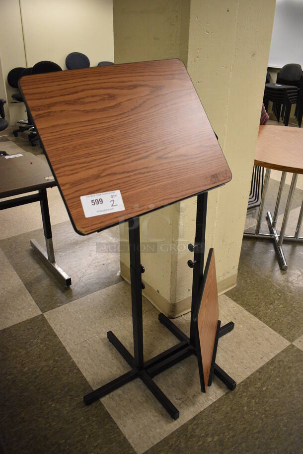 2 Wood Pattern Stands. 20x21x49. 2 Times Your Bid! (north basement 004b) - Image 3 of 3