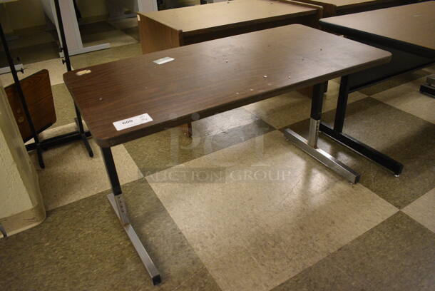 3 Various Wood Pattern Tables. Includes 48x24x27. 3 Times Your Bid! (north basement 004b) - Image 2 of 4