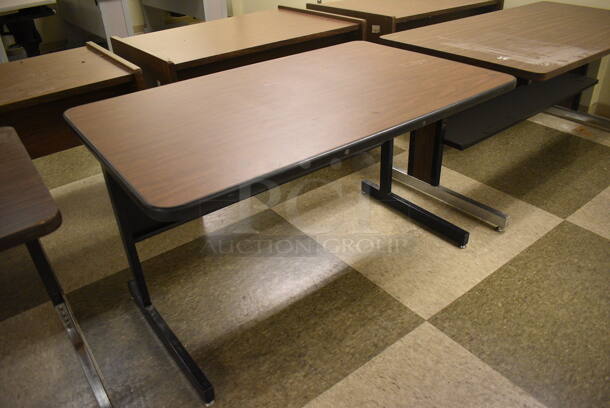 3 Various Wood Pattern Tables. Includes 48x24x27. 3 Times Your Bid! (north basement 004b) - Image 3 of 4