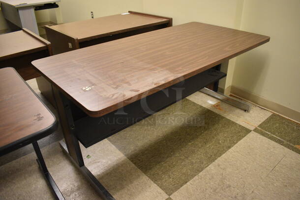 3 Various Wood Pattern Tables. Includes 48x24x27. 3 Times Your Bid! (north basement 004b) - Image 4 of 4