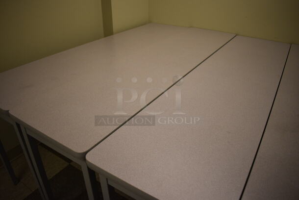 3 Gray Tables. 71.5x17.5x28.5. 3 Times Your Bid! (north basement 004b) - Image 3 of 3
