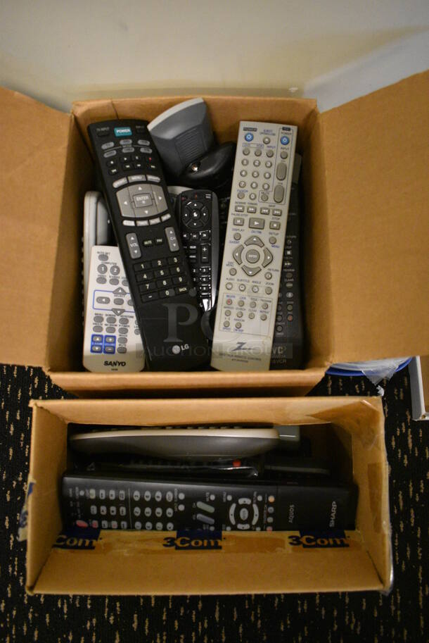 ALL ONE MONEY! Lot of 4 Boxes of Various Items Including Remotes! (room 204) - Image 2 of 4