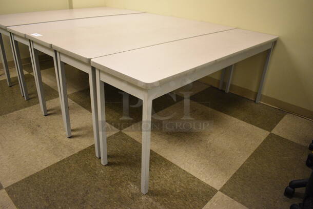 3 Gray Tables. 71.5x17.5x28.5. 3 Times Your Bid! (north basement 004b) - Image 2 of 3