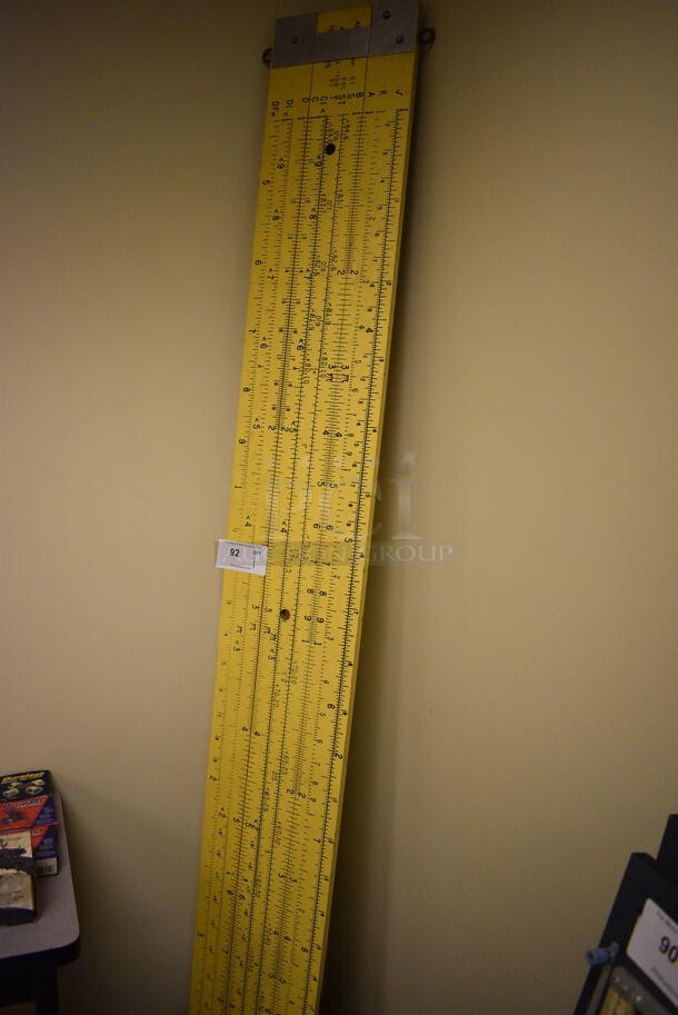Yellow Measuring Board. 84x1x12. (room 105) - Image 2 of 5
