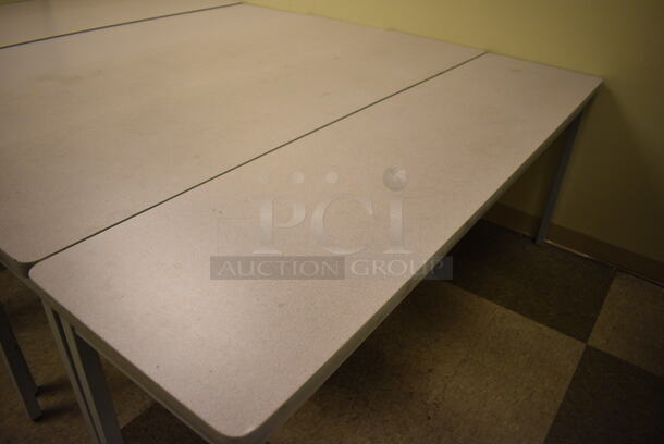 3 Gray Tables. 71.5x17.5x28.5. 3 Times Your Bid! (north basement 004b) - Image 3 of 3