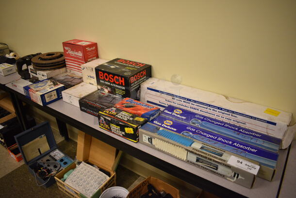 ALL ONE MONEY! Lot of Various Car Parts Including Disc Brake Pads and Gas Charged Shock Absorber! (room 105)