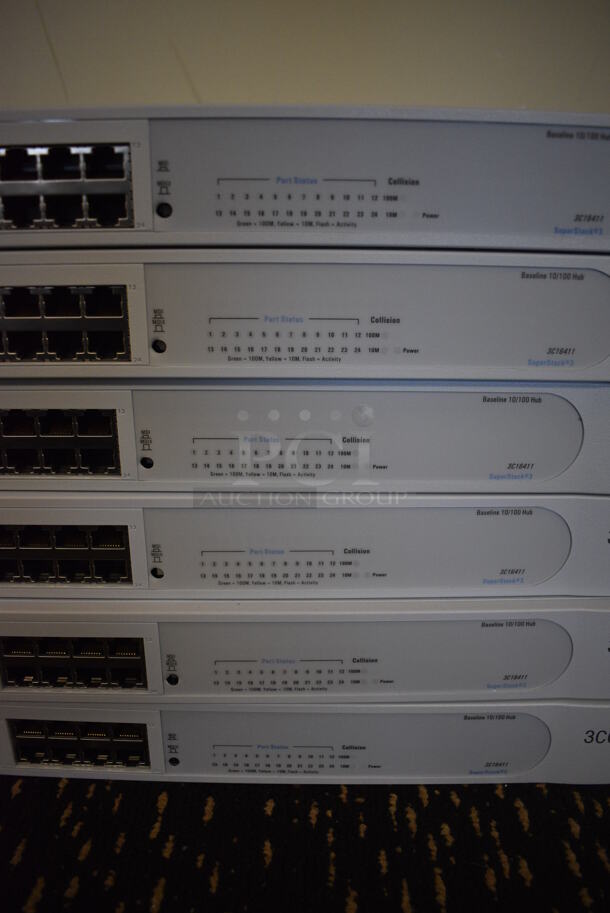 6 3Com Baseline 10/100 HUB. 19x6.5x1.5. 6 Times Your Bid! (room 204) - Image 3 of 6