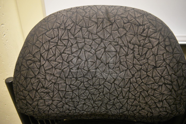 8 Black Gray Patterned Chairs. 20x18x32. 8 Times Your Bid! (north basement 004b) - Image 4 of 4