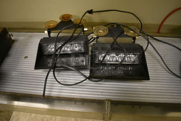 Light Bar w/ Speaker, 2 Lights and Federal Signal PA640. 47x12x5. (room 105) - Image 3 of 5