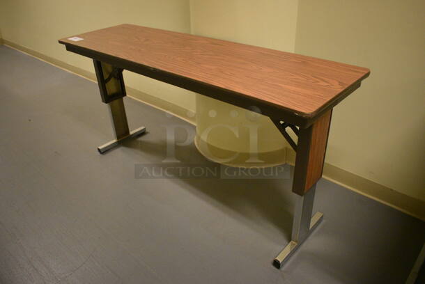 Wood Pattern Table. 60x18x29. (south basement hallway) - Image 1 of 3