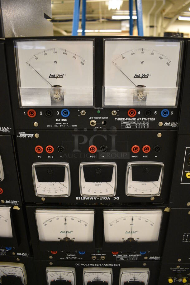 11 Various Lab Volt Units; Synchronizing Module, Phase Meter, DC Voltmeter, AC Voltmeter. Includes 11x16.5x6. 11 Times Your Bid! (south basement 019) - Image 5 of 5
