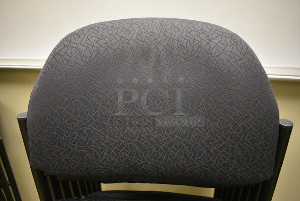 8 Black Gray Patterned Chairs. 20x18x32. 8 Times Your Bid! (north basement 004b) - Image 3 of 4