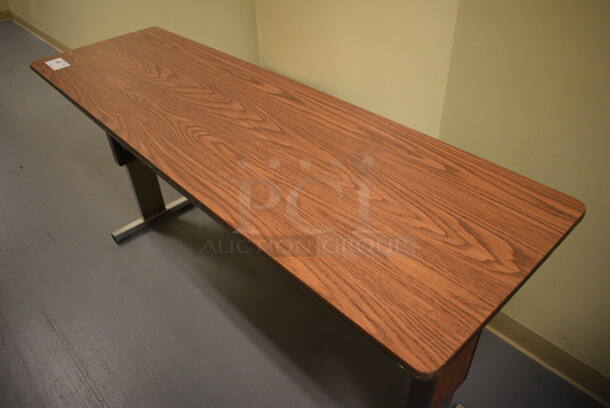 Wood Pattern Table. 60x18x29. (south basement hallway) - Image 2 of 3