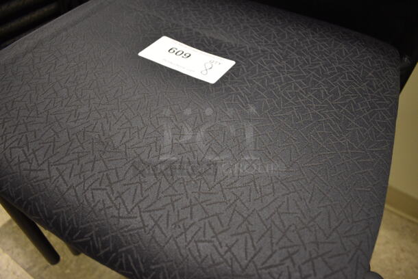 8 Black Gray Patterned Chairs. 20x18x32. 8 Times Your Bid! (north basement 004b) - Image 4 of 4