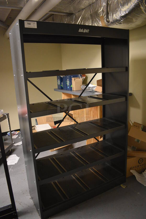 Lab-Volt Gray Metal Shelving Unit. 48x19.5x77.5. (south basement 018) - Image 2 of 4