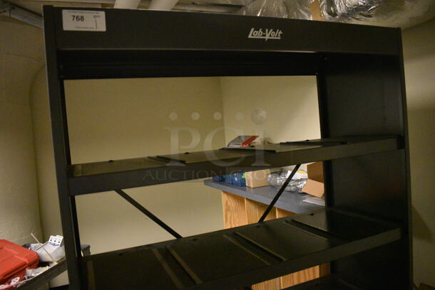 Lab-Volt Gray Metal Shelving Unit. 48x19.5x77.5. (south basement 018) - Image 4 of 4