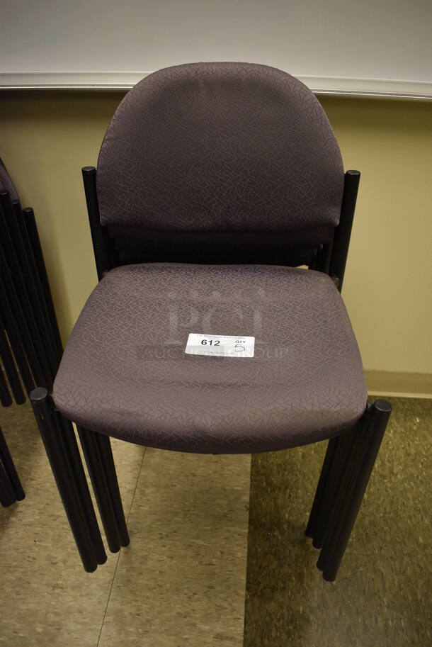 5 Purple Patterned Chairs. 20x18x32. 5 Times Your Bid! (north basement 004b) - Image 1 of 3
