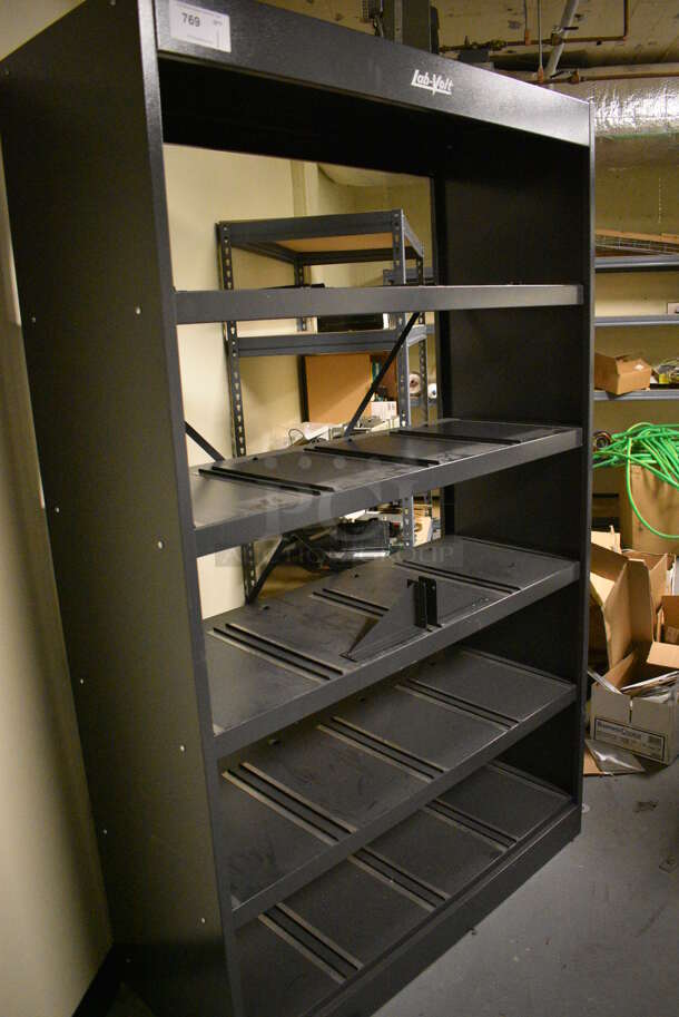 Lab-Volt Gray Metal Shelving Unit. 48x19.5x77.5. (south basement 018) - Image 4 of 4