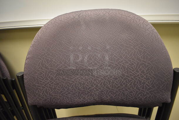 5 Purple Patterned Chairs. 20x18x32. 5 Times Your Bid! (north basement 004b) - Image 3 of 3