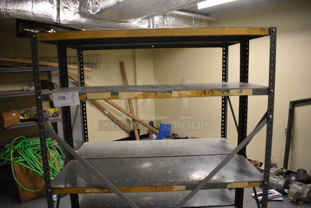Gray Metal Shelving Unit. 36x24x75. (south basement 018) - Image 3 of 5