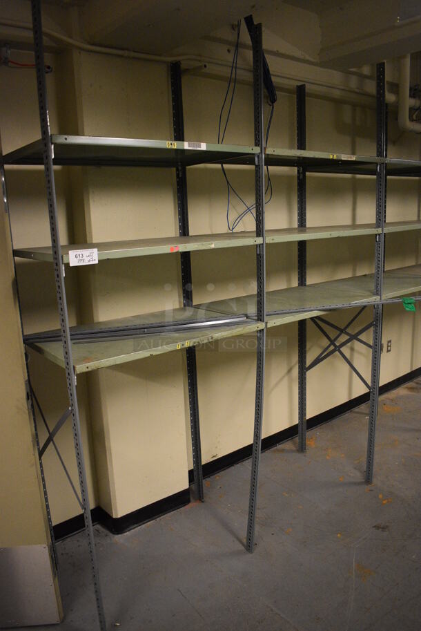ALL ONE MONEY! Lot of Metal Shelving Unit; 11 Sections. BUYER MUST REMOVE: Give Yourself Ample Time To Remove This Item on Pick Up Day. 400x24x97. (north basement 004c) - Image 2 of 7