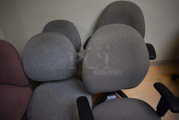 10 Various Colored Office Chairs on Casters. Includes 24x23x37. 10 Times Your Bid! (corridor outside 205) - Image 5 of 5
