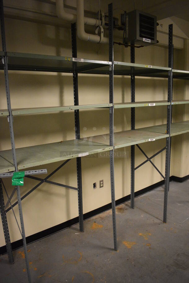 ALL ONE MONEY! Lot of Metal Shelving Unit; 11 Sections. BUYER MUST REMOVE: Give Yourself Ample Time To Remove This Item on Pick Up Day. 400x24x97. (north basement 004c) - Image 3 of 7