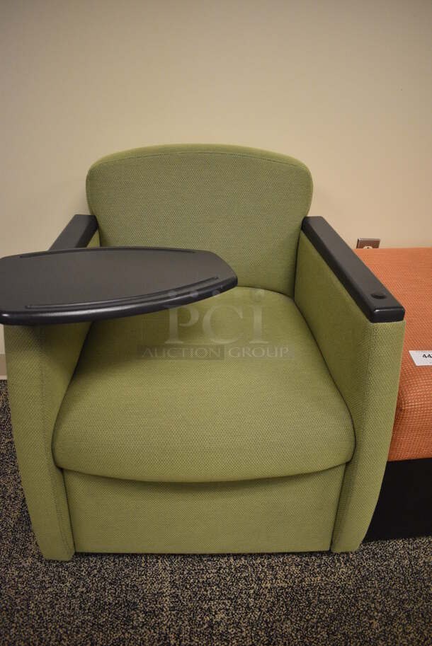 2 Various Items; Green Chair w/ Desktop and Orange Chair. 24x25x19, 28x26x30. 2 Times Your Bid! (room 208) - Image 2 of 5