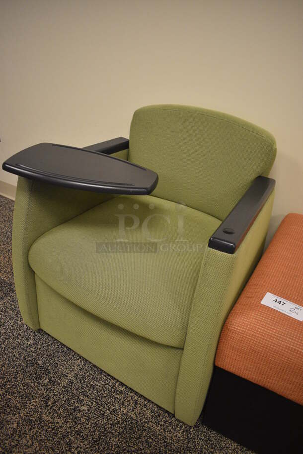 2 Various Items; Green Chair w/ Desktop and Orange Chair. 24x25x19, 28x26x30. 2 Times Your Bid! (room 208) - Image 3 of 5