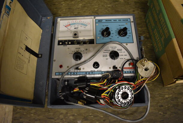 BK Model 465 Metal CRT Tester. 11.5x10.5x4.5. (room 105)