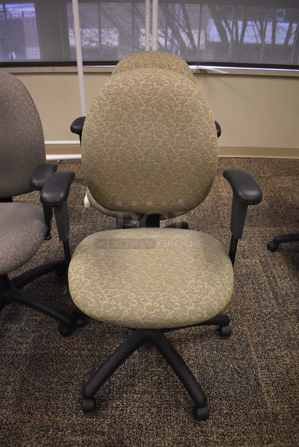 3 Various Office Chairs w/ Arm Rests on Casters. Includes 24x22x39. 3 Times Your Bid! (room 208) - Image 2 of 5