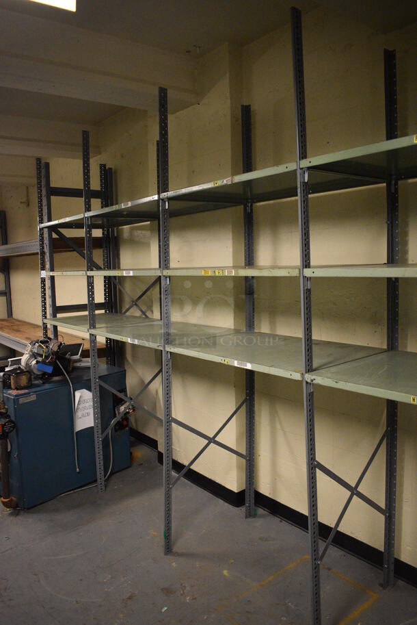 ALL ONE MONEY! Lot of Metal Shelving Unit; 11 Sections. BUYER MUST REMOVE: Give Yourself Ample Time To Remove This Item on Pick Up Day. 400x24x97. (north basement 004c) - Image 6 of 6