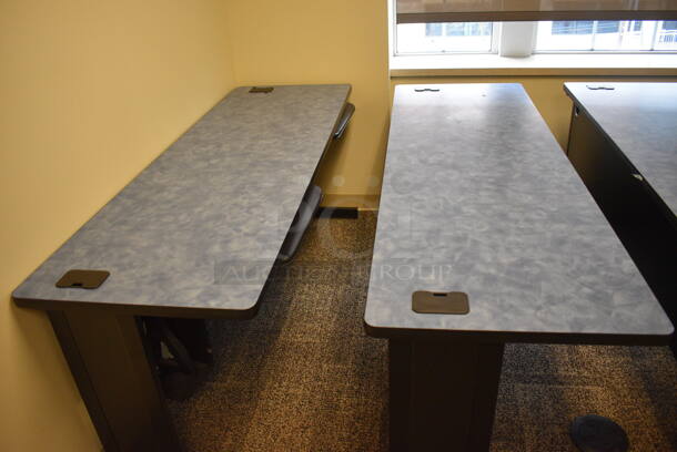 4 Blue Tables. 71.5x23.5x29.5. 4 Times Your Bid! (room 208) - Image 3 of 3