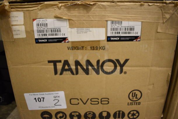 2 BRAND NEW IN BOX! Tannoy CVS6 Ceiling Mount Speakers. 11x11x10. 2 Times Your Bid! (room 105) - Image 6 of 6