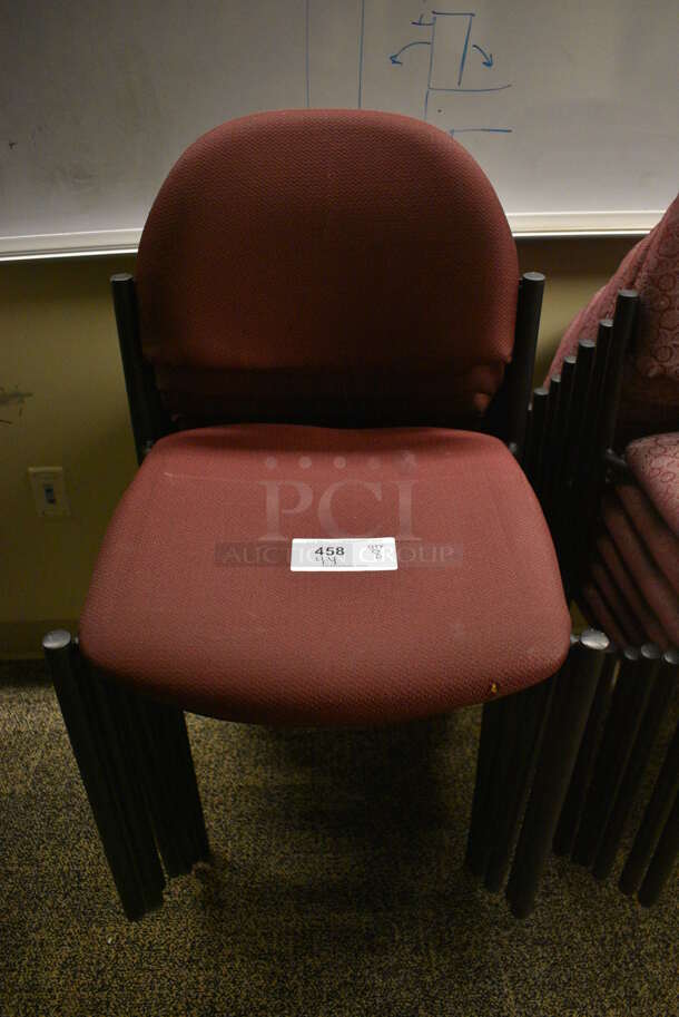 8 Maroon Chairs. 20x20x32. 8 Times Your Bid! (room 211)