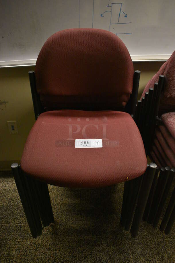 8 Maroon Chairs. 20x20x32. 8 Times Your Bid! (room 211) - Image 1 of 3