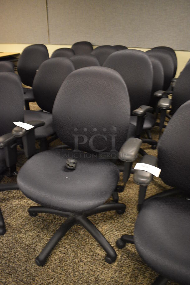 15 Office Chairs w/ Arm Rests on Casters. 26x24x39. 15 Times Your Bid! (room 211) - Image 3 of 5