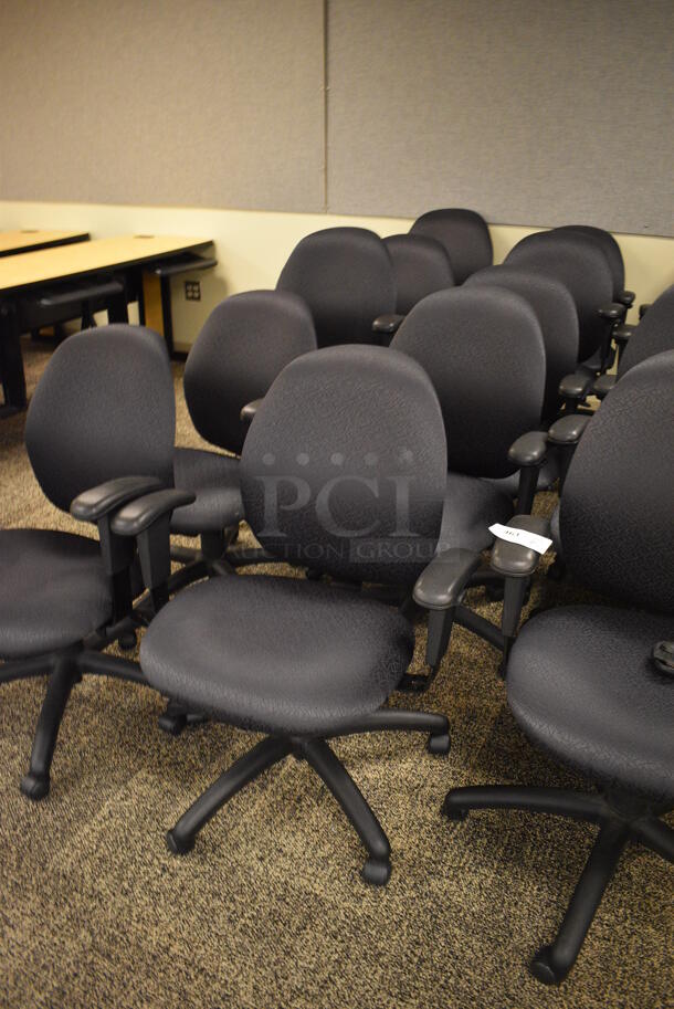 15 Office Chairs w/ Arm Rests on Casters. 26x24x39. 15 Times Your Bid! (room 211) - Image 4 of 5
