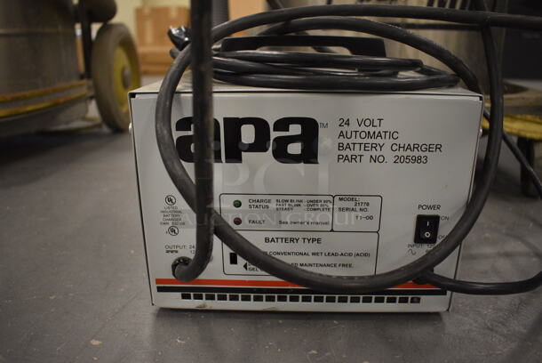 NSS Model 6000 Ranger Floor Cleaner w/ Apa Automatic Battery Charger. 20x26x36. (south basement 019) - Image 5 of 6