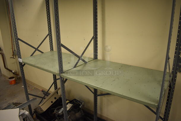 Metal Shelving Unit; 2 Sections. BUYER MUST REMOVE: Give Yourself Ample Time To Remove This Item on Pick Up Day. 73x24x97. (north basement 004e) - Image 2 of 5