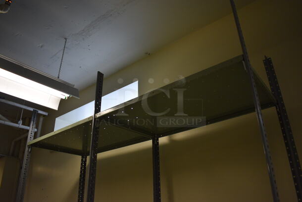 Metal Shelving Unit; 2 Sections. BUYER MUST REMOVE: Give Yourself Ample Time To Remove This Item on Pick Up Day. 73x24x97. (north basement 004e) - Image 3 of 5
