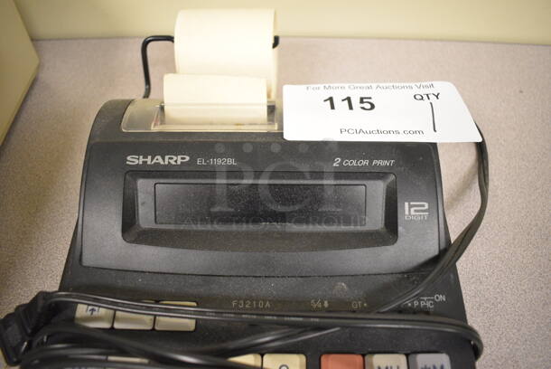 Sharp EL-1192BL Countertop Printing Calculator. 8x11x2.5. (room 105) - Image 2 of 3