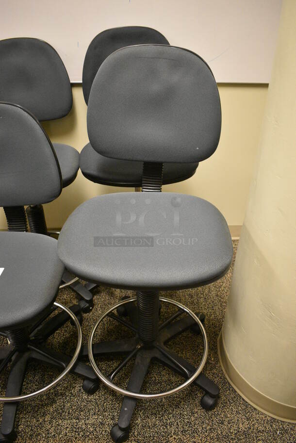 4 Gray Office Chairs on Casters. Includes 20x20x43. 4 Times Your Bid! (room 211) - Image 2 of 4