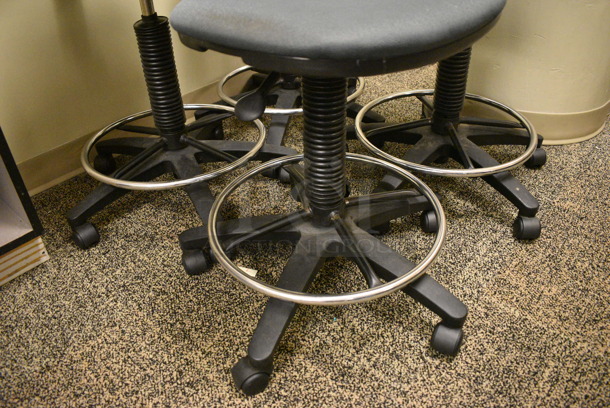 4 Gray Office Chairs on Casters. Includes 20x20x43. 4 Times Your Bid! (room 211) - Image 4 of 4