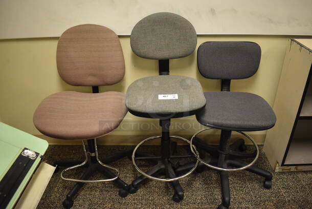 3 Various Office Chairs. Includes 22x23x38. 3 Times Your Bid! (room 211)