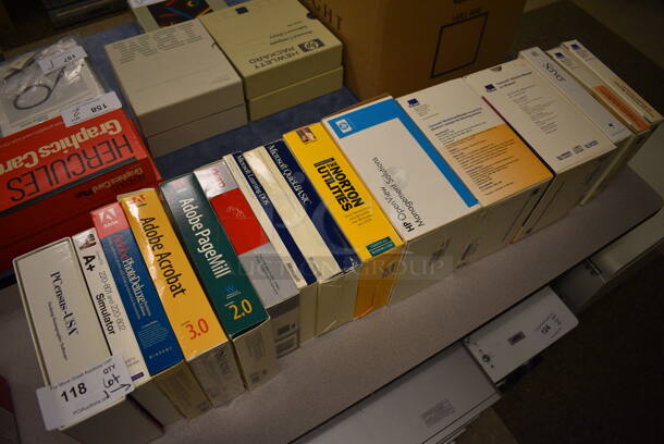 ALL ONE MONEY! Lot of Various Items Including Adobe Acrobat, Norton and 3Com. (room 105)