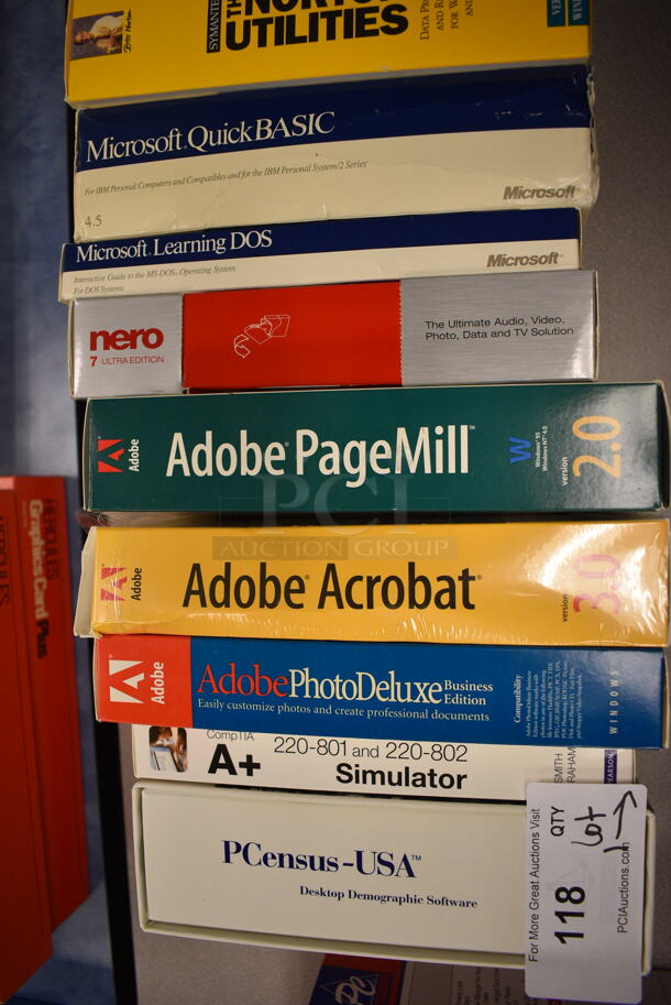 ALL ONE MONEY! Lot of Various Items Including Adobe Acrobat, Norton and 3Com. (room 105) - Image 2 of 6